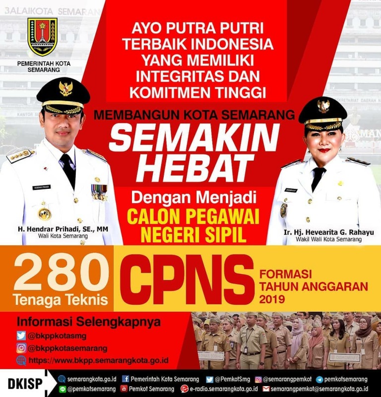 Penerimaan Calon Pegawai Negeri Sipil (CPNS) Pemerintah Kota Semarang Tahun Anggaran 2019